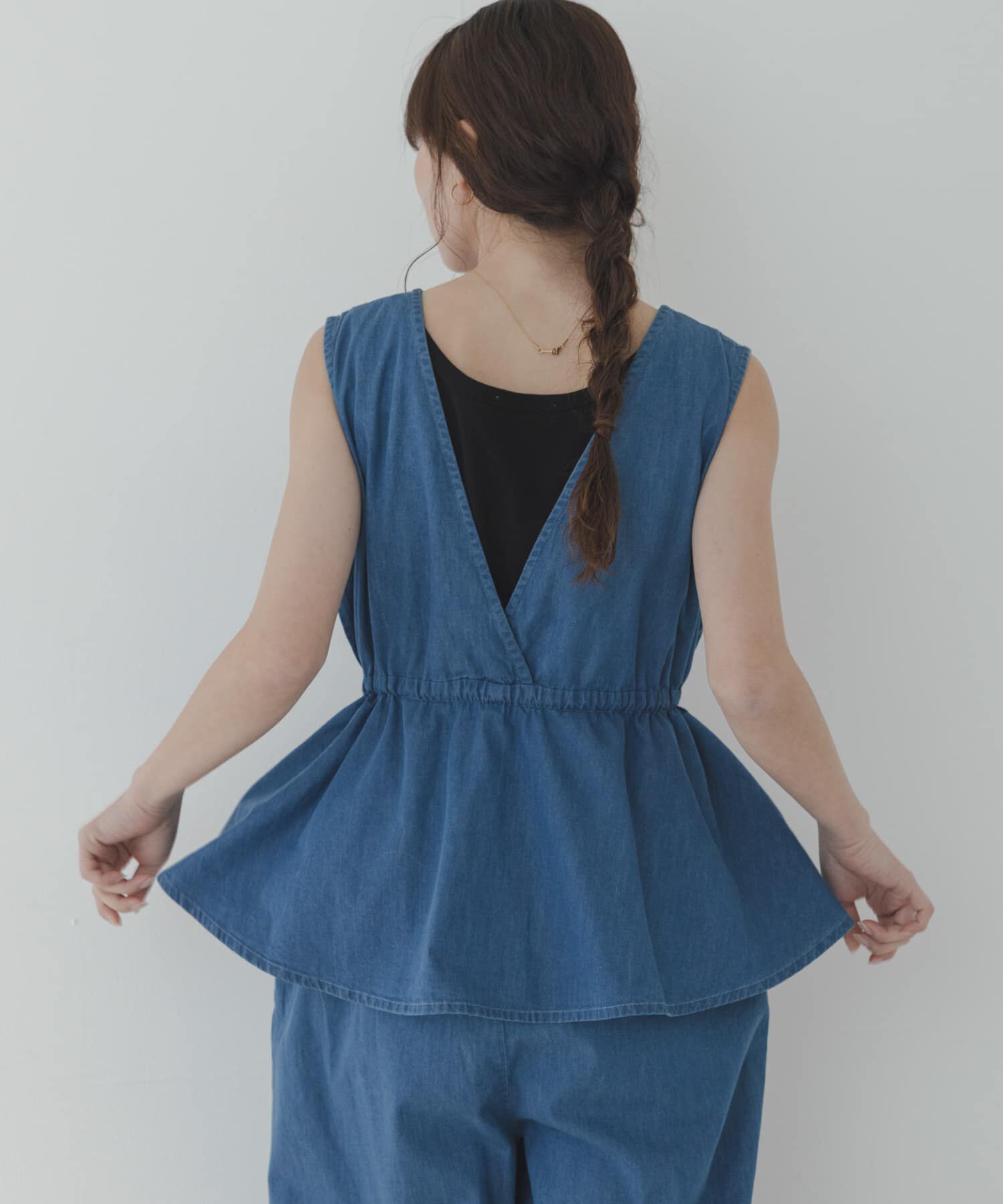 Sonny Label 「クロス刺繍ペプラムサロペット」|オールインワン|