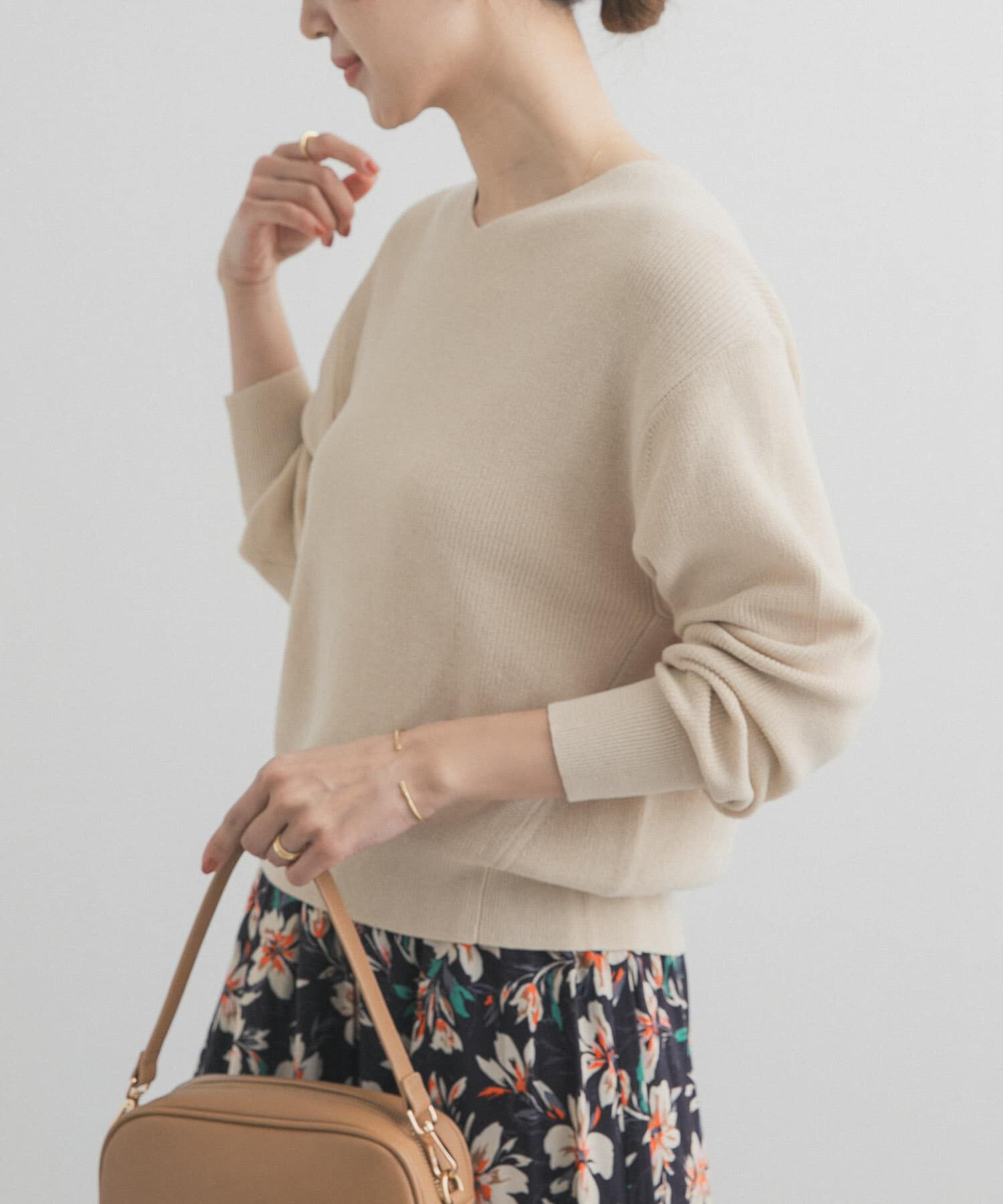 URBAN RESEARCH DOORS「コットン畦Vネックニット」|ニット・セーター|