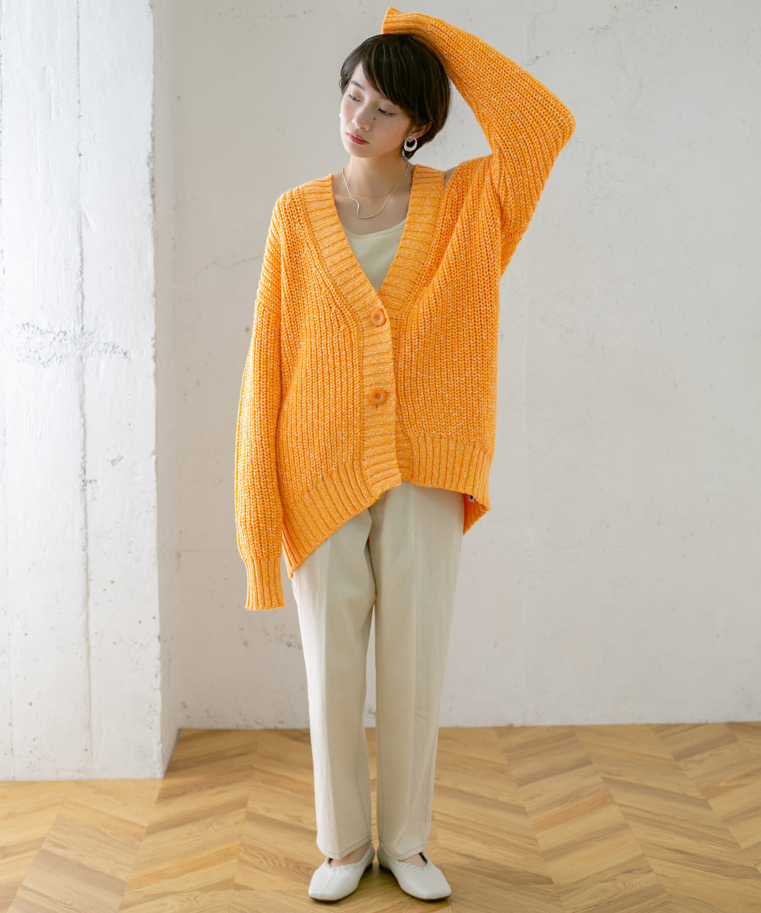  「ショルダースリットBIGカーディガン」|カーディガン|