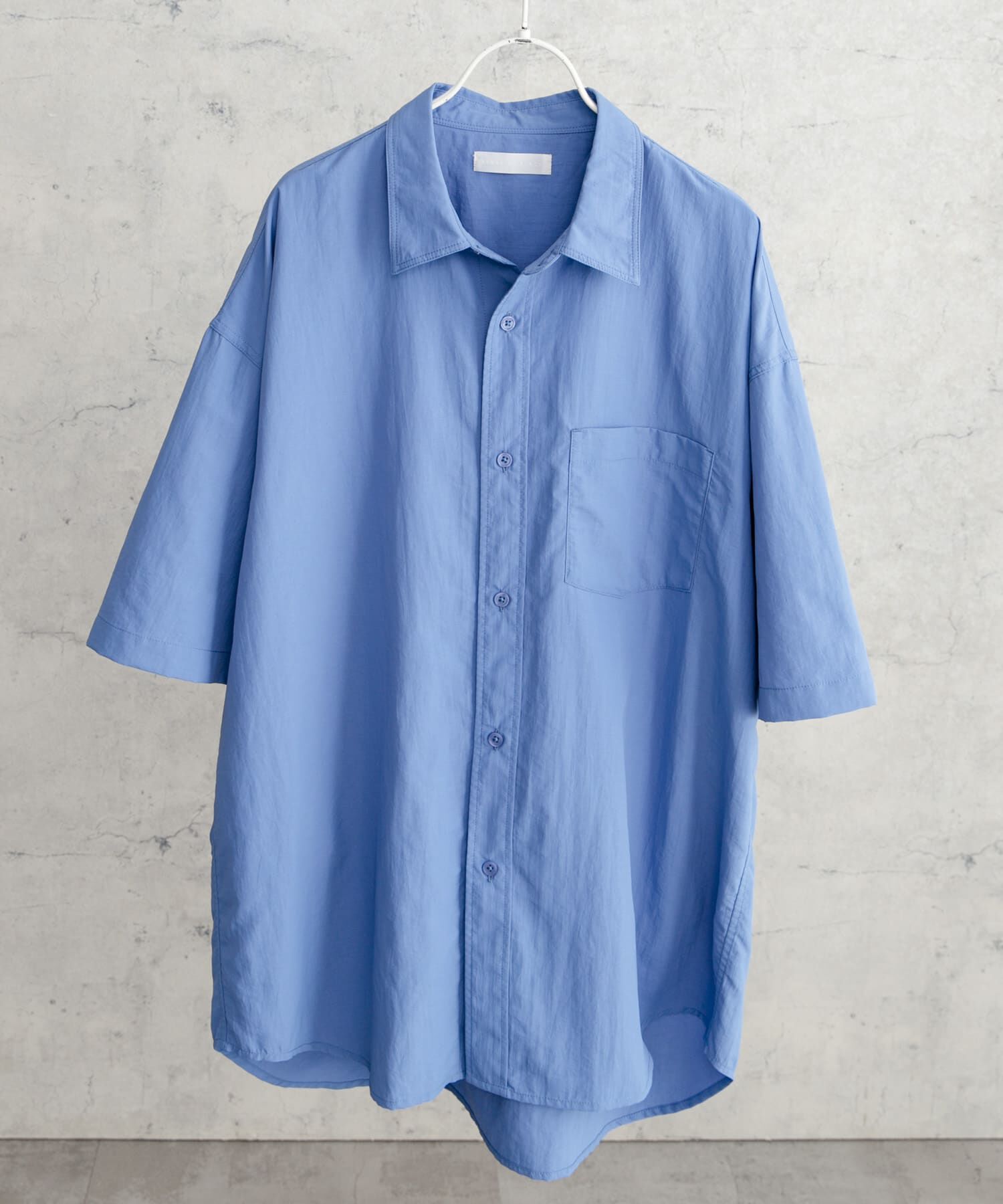 SENSE OF PLACE by URBAN RESEARCH「ナイロンレギュラーカラールーズショートスリーブシャツ」|シャツ・ブラウス|ブルー