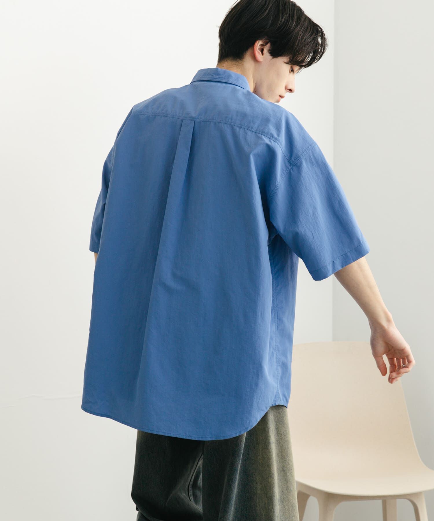 SENSE OF PLACE by URBAN RESEARCH「ナイロンレギュラーカラールーズショートスリーブシャツ」|シャツ・ブラウス|