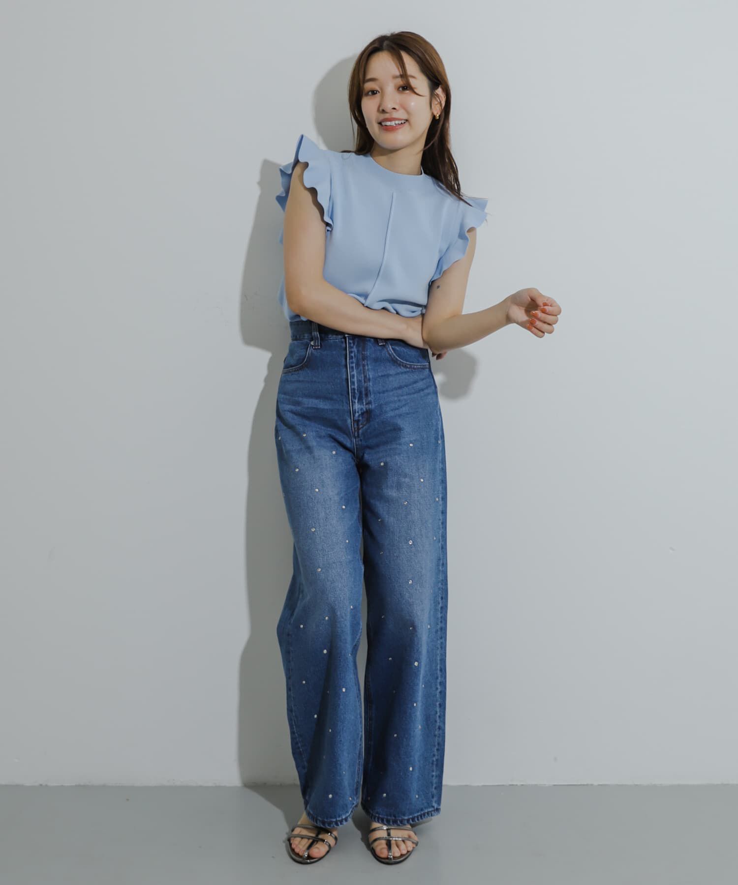 SENSE OF PLACE by URBAN RESEARCH「フリルコンパクトセーター」|ニット・セーター|