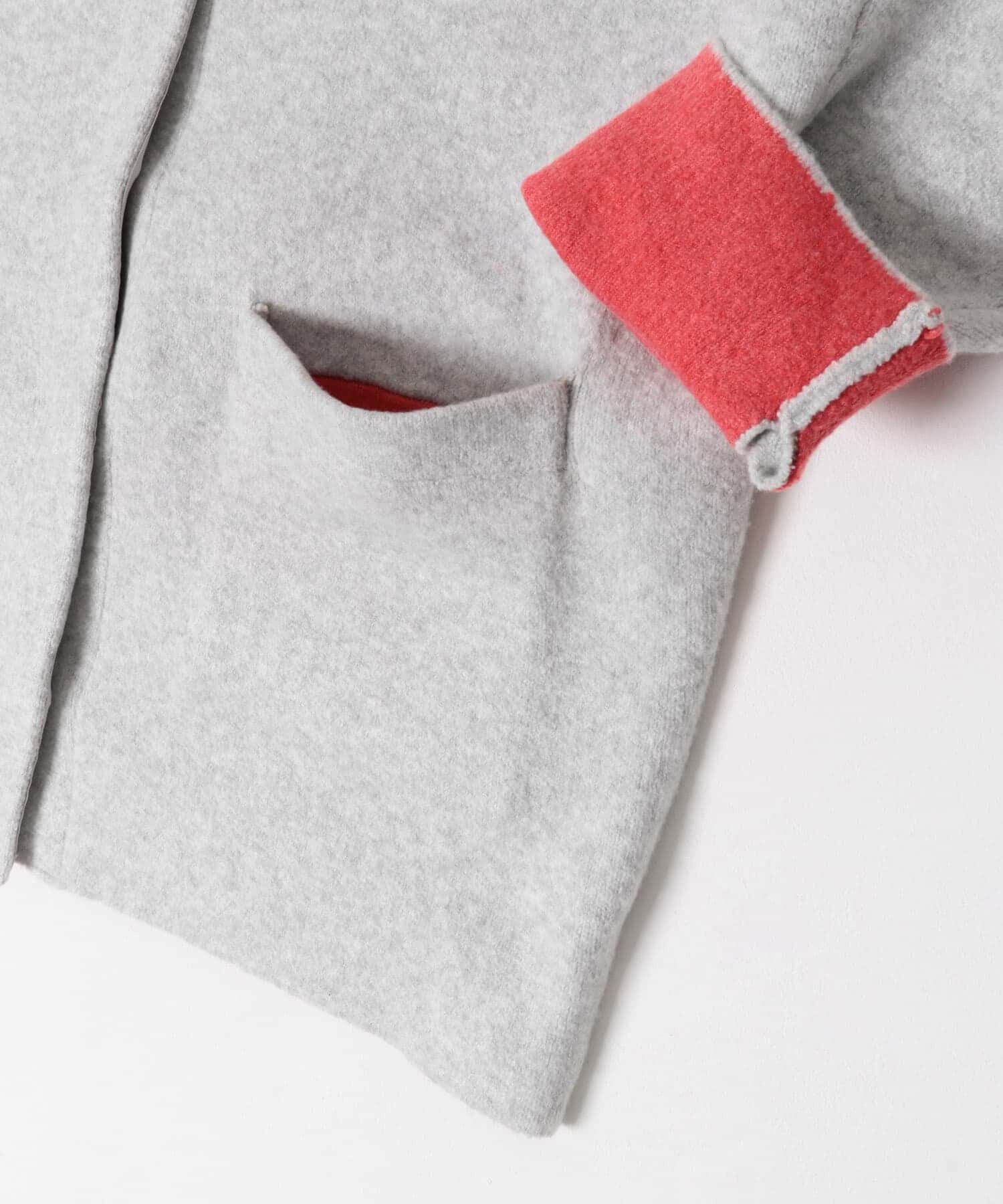 SENSE OF PLACE by URBAN RESEARCH「バイカラーニットコート」|ノーカラーコート|