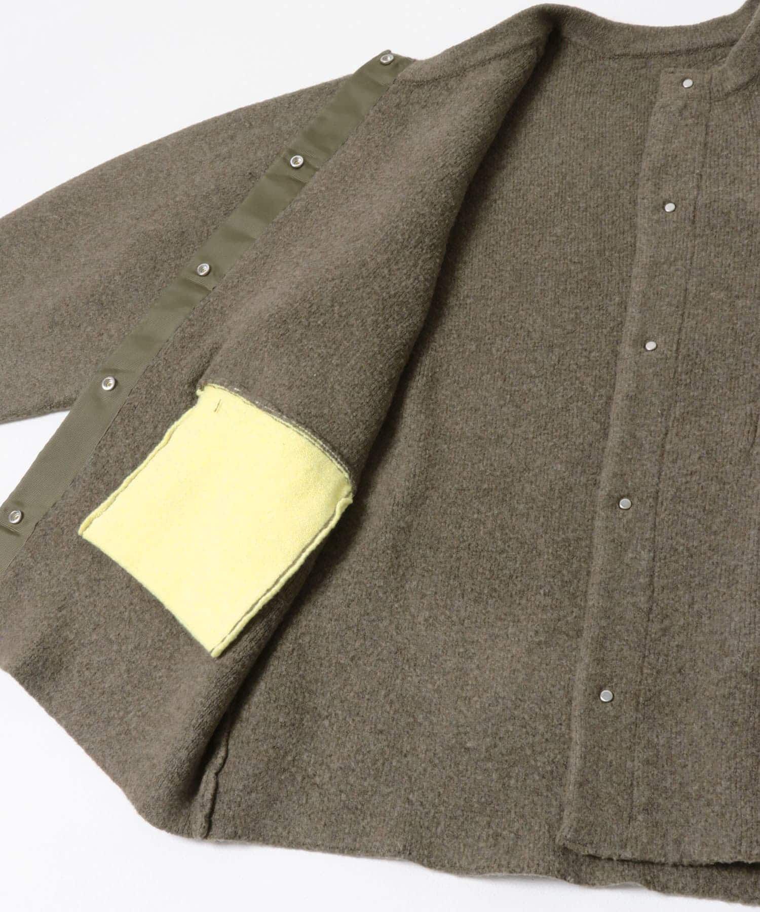 SENSE OF PLACE by URBAN RESEARCH「バイカラーニットコート」|ノーカラーコート|