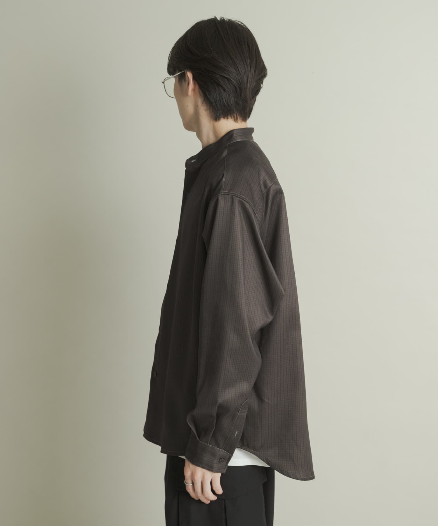 SENSE OF PLACE by URBAN RESEARCH「ウールライクバンドカラールーズシャツ」|シャツ・ブラウス|