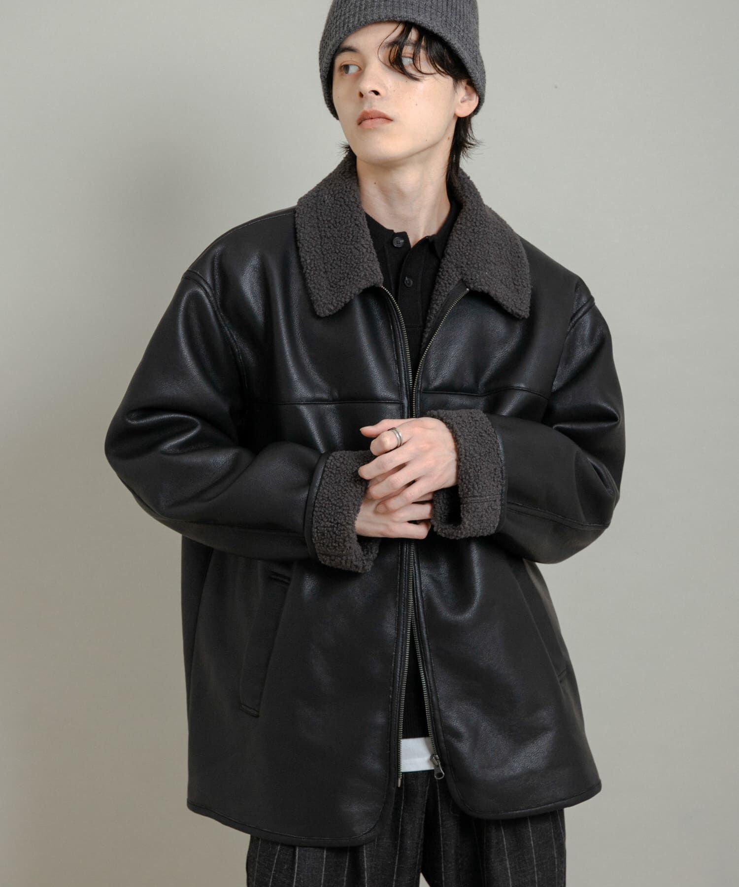 SENSE OF PLACE by URBAN RESEARCH「アソートボアブルゾン」|ブルゾン・スタジャン|