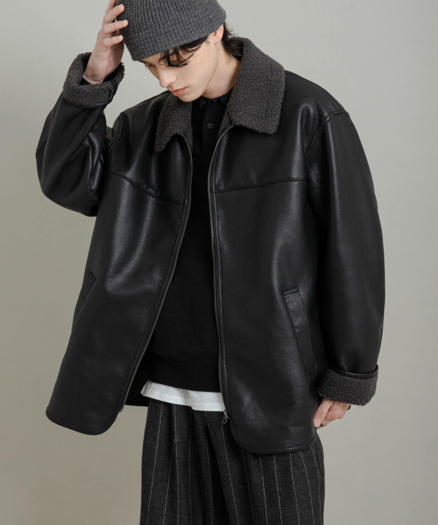 SENSE OF PLACE by URBAN RESEARCH「アソートボアブルゾン」|ブルゾン・スタジャン|