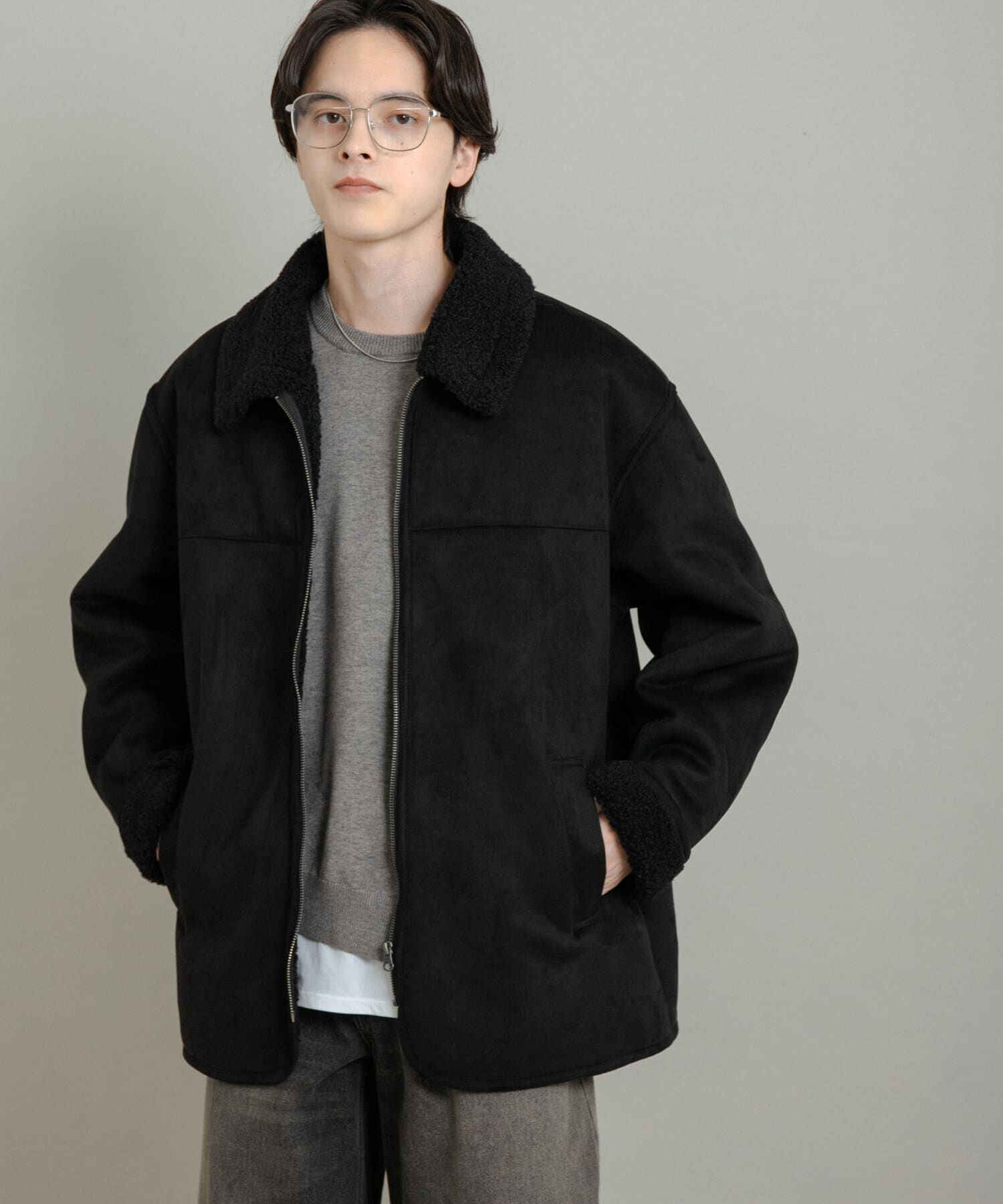 SENSE OF PLACE by URBAN RESEARCH「アソートボアブルゾン」|ブルゾン・スタジャン|