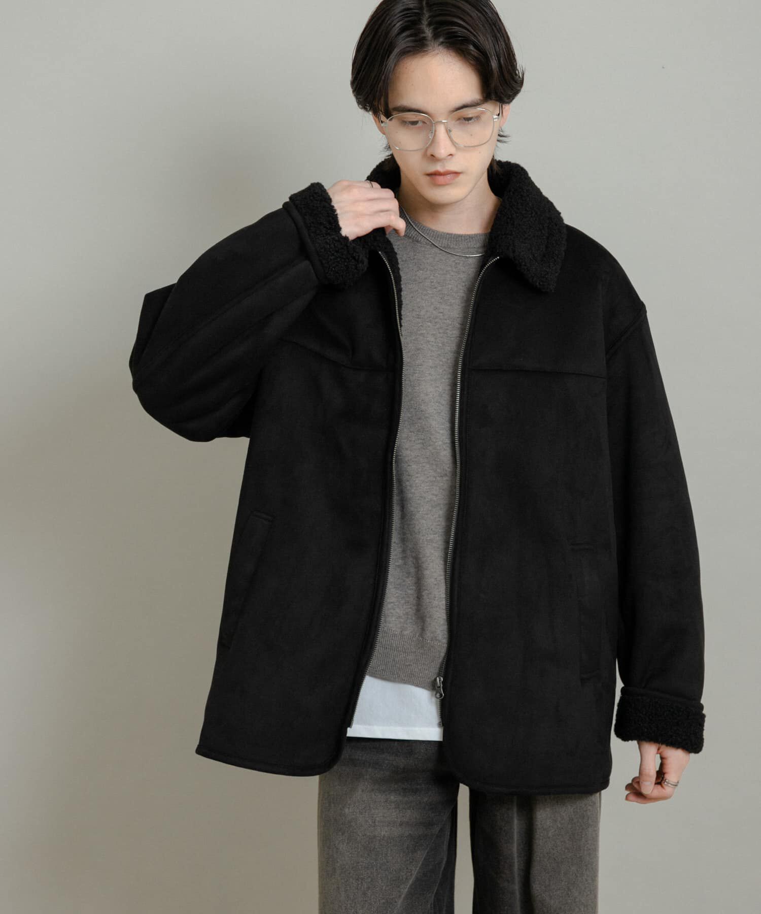 SENSE OF PLACE by URBAN RESEARCH「アソートボアブルゾン」|ブルゾン・スタジャン|