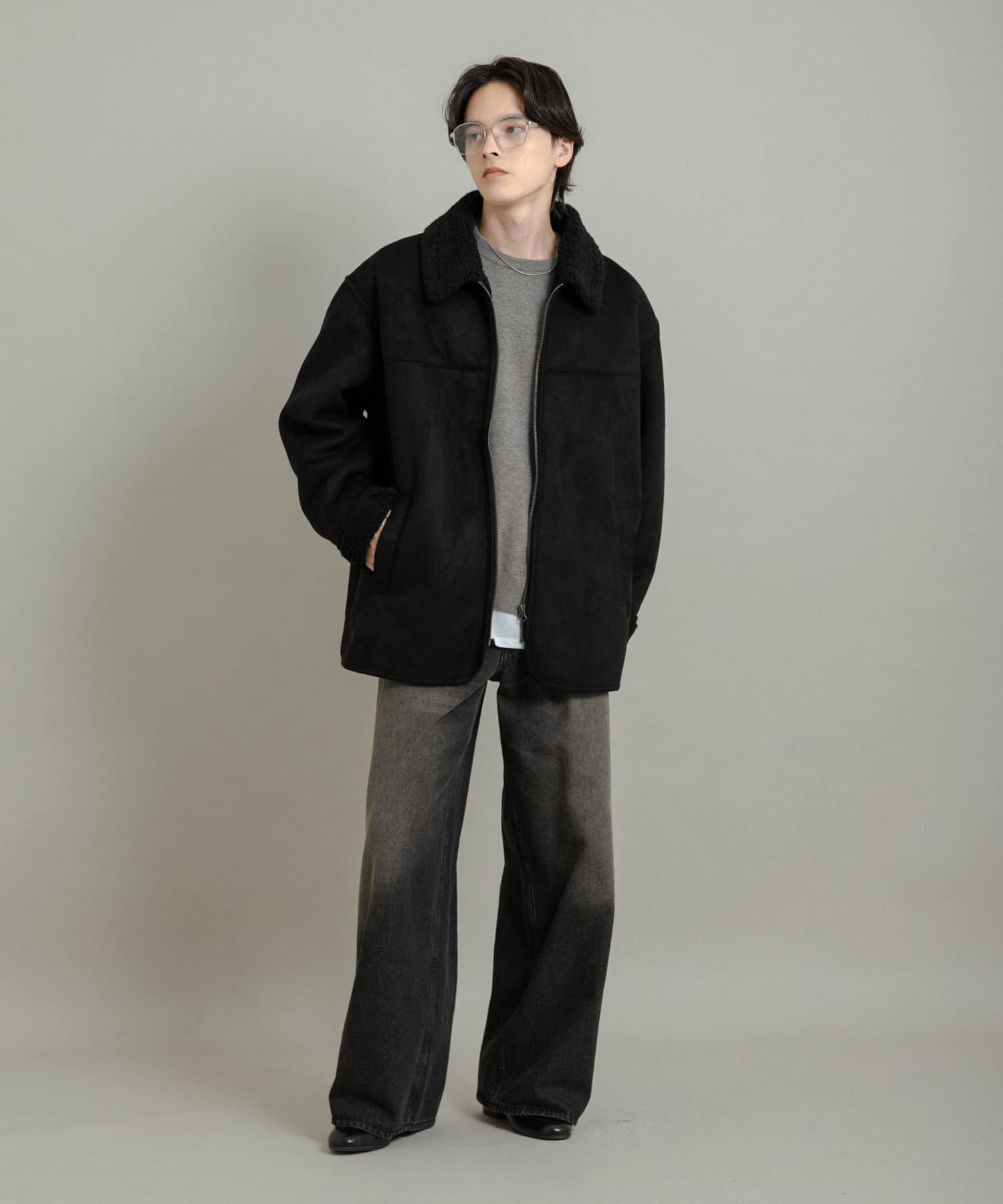 SENSE OF PLACE by URBAN RESEARCH「アソートボアブルゾン」|ブルゾン・スタジャン|