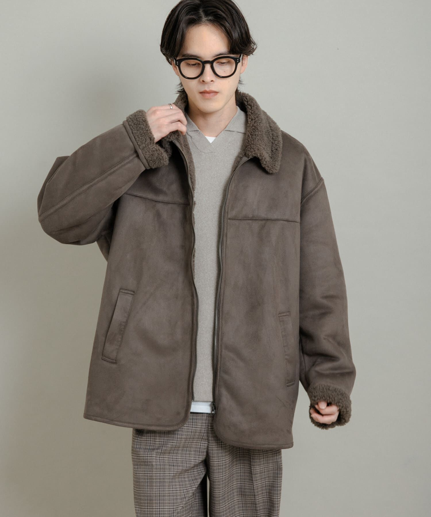 SENSE OF PLACE by URBAN RESEARCH「アソートボアブルゾン」|ブルゾン・スタジャン|