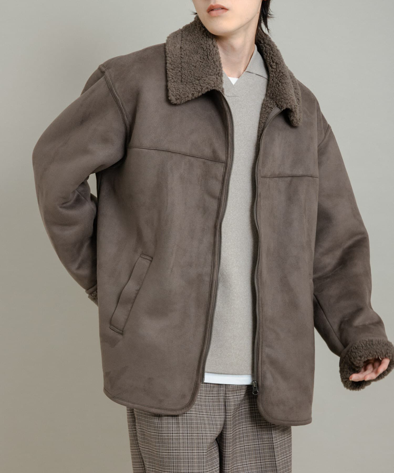 SENSE OF PLACE by URBAN RESEARCH「アソートボアブルゾン」|ブルゾン・スタジャン|