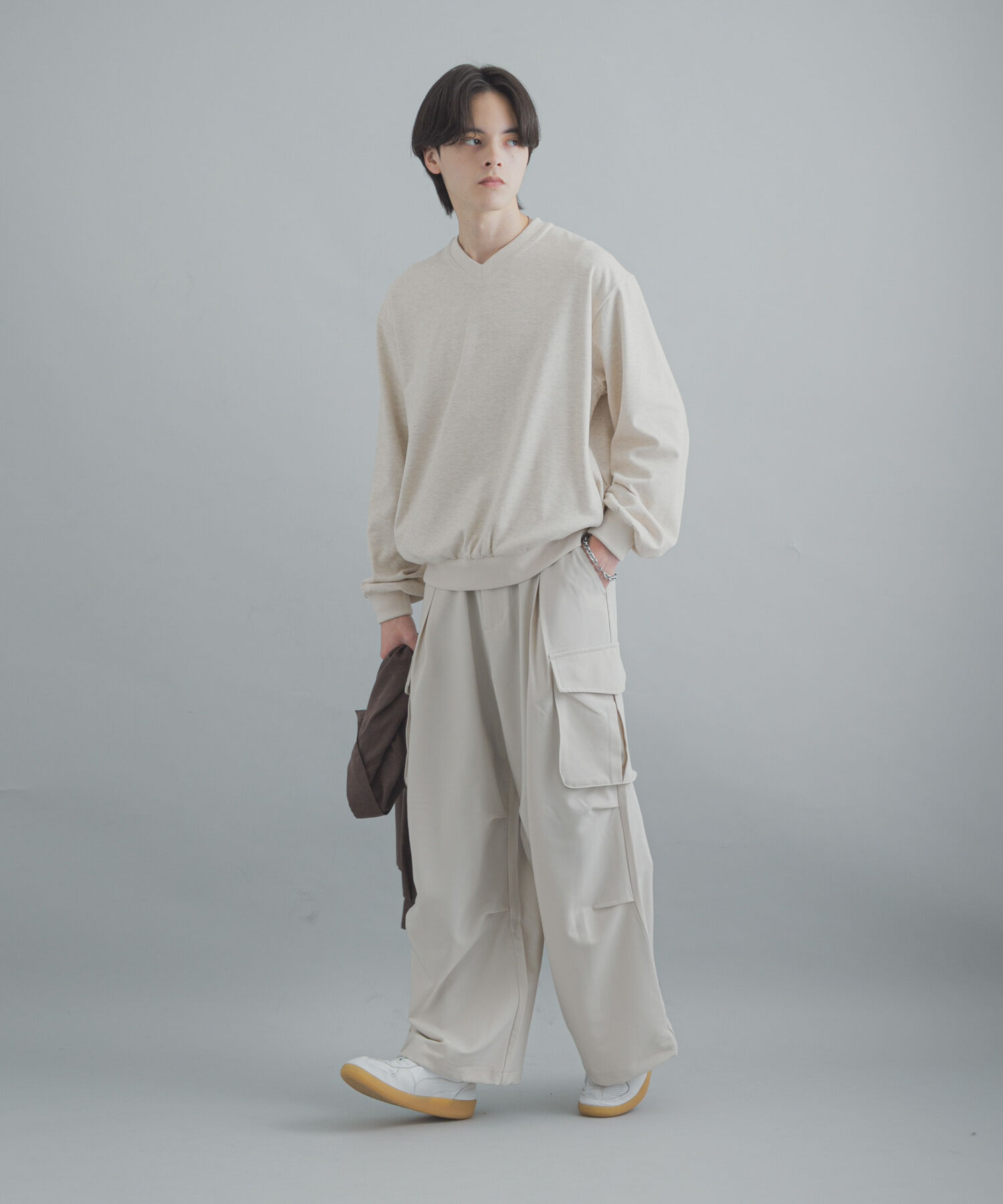 SENSE OF PLACE by URBAN RESEARCH「ライトカットメルトンVネックプルオーバー」|Tシャツ・カットソー|