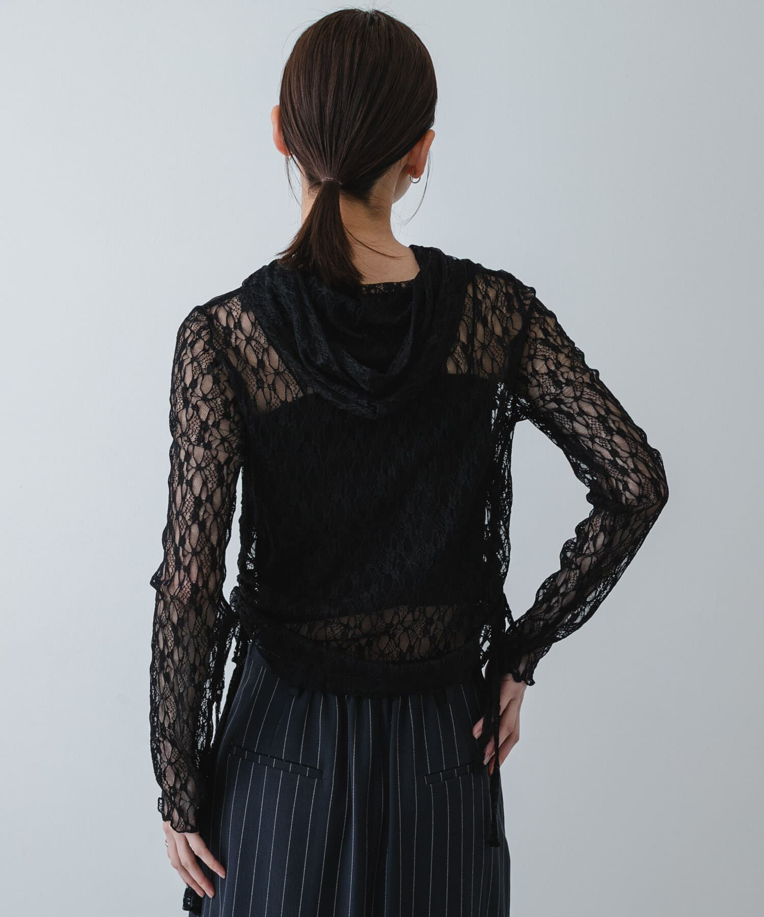 SENSE OF PLACE by URBAN RESEARCH「『洗濯可』フーディレースカットトップ」|その他|