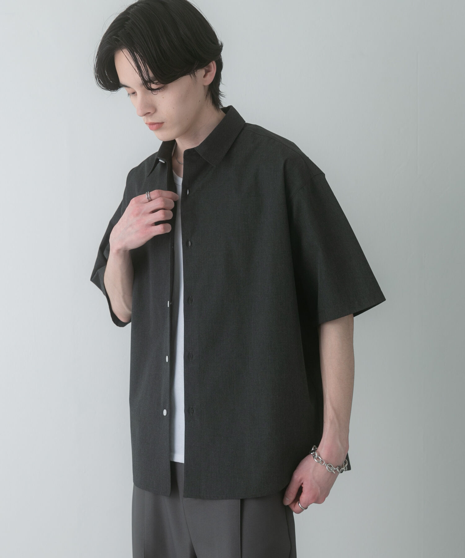 SENSE OF PLACE by URBAN RESEARCH「『ｲｰｼﾞｰｹｱ/速乾/接触冷感』ｺﾝﾌｫｰﾄﾚｷﾞｭﾗｰｶﾗｰｼｮ  」|シャツ・ブラウス|