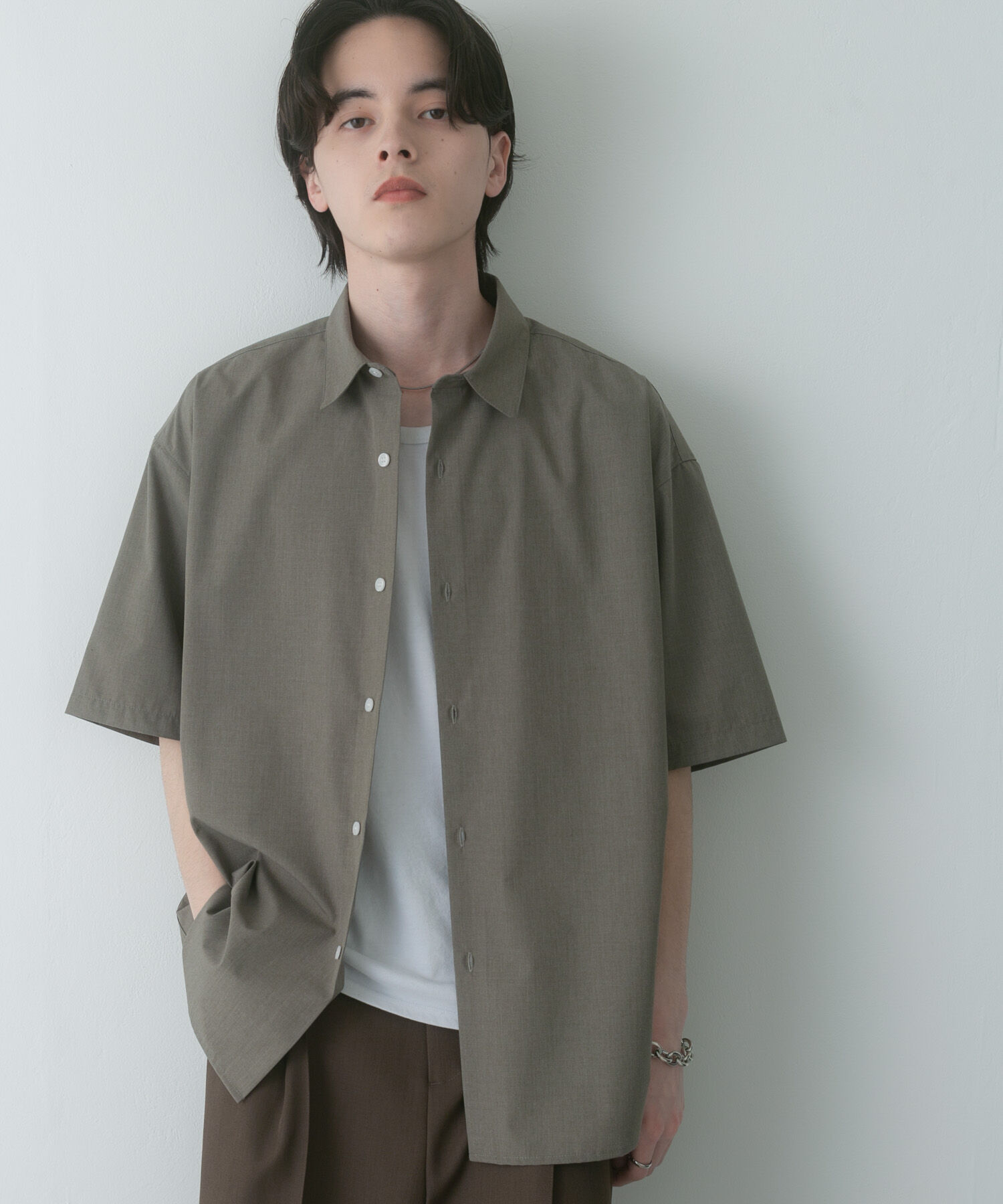 SENSE OF PLACE by URBAN RESEARCH「『ｲｰｼﾞｰｹｱ/速乾/接触冷感』ｺﾝﾌｫｰﾄﾚｷﾞｭﾗｰｶﾗｰｼｮ  」|シャツ・ブラウス|