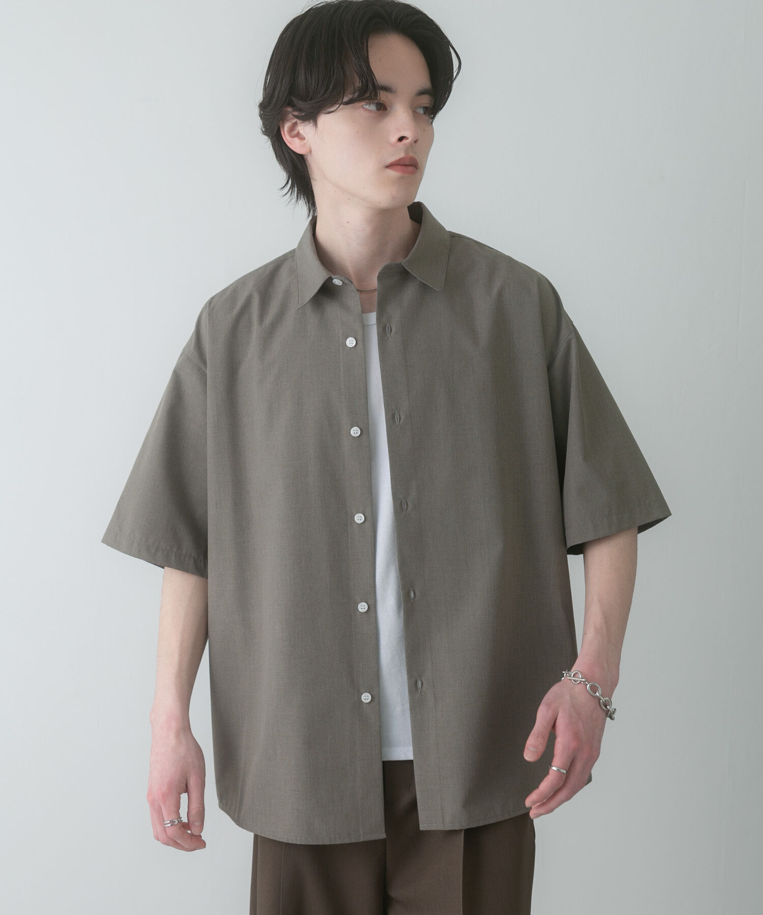 SENSE OF PLACE by URBAN RESEARCH「『ｲｰｼﾞｰｹｱ/速乾/接触冷感』ｺﾝﾌｫｰﾄﾚｷﾞｭﾗｰｶﾗｰｼｮ  」|シャツ・ブラウス|