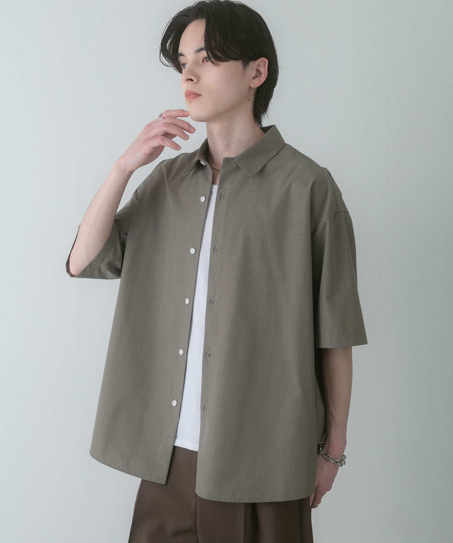 SENSE OF PLACE by URBAN RESEARCH「『ｲｰｼﾞｰｹｱ/速乾/接触冷感』ｺﾝﾌｫｰﾄﾚｷﾞｭﾗｰｶﾗｰｼｮ  」|シャツ・ブラウス|