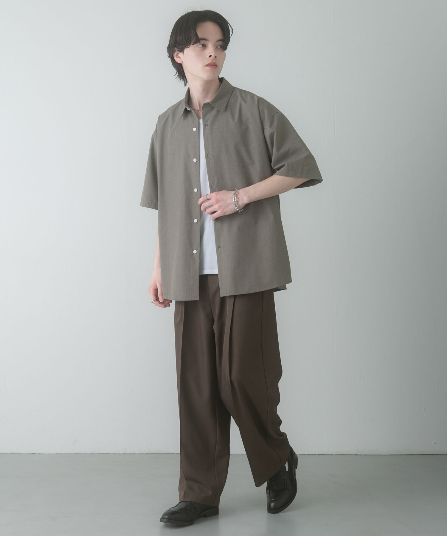 SENSE OF PLACE by URBAN RESEARCH「『ｲｰｼﾞｰｹｱ/速乾/接触冷感』ｺﾝﾌｫｰﾄﾚｷﾞｭﾗｰｶﾗｰｼｮ  」|シャツ・ブラウス|