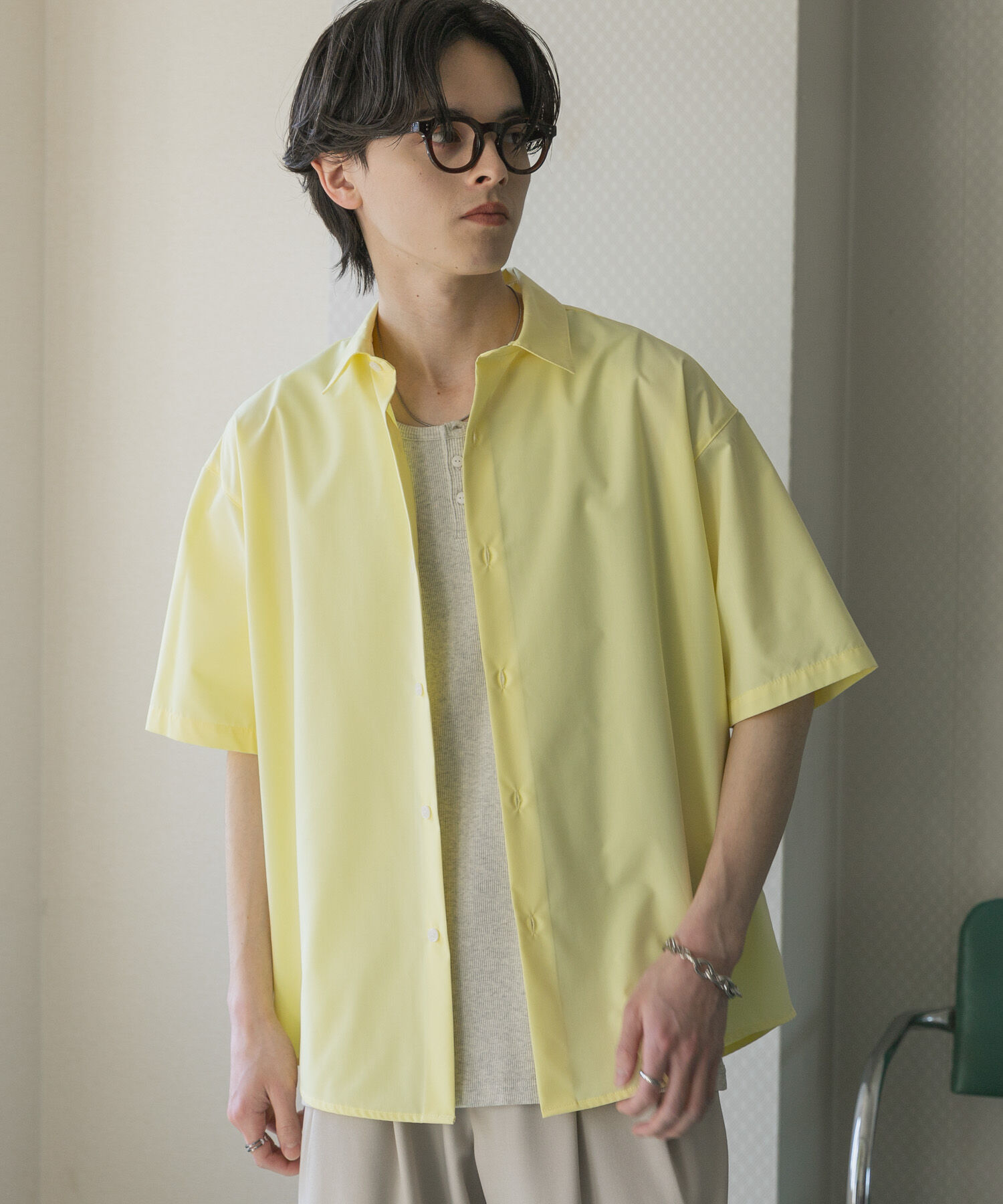 SENSE OF PLACE by URBAN RESEARCH「『ｲｰｼﾞｰｹｱ/速乾/接触冷感』ｺﾝﾌｫｰﾄﾚｷﾞｭﾗｰｶﾗｰｼｮ  」|シャツ・ブラウス|