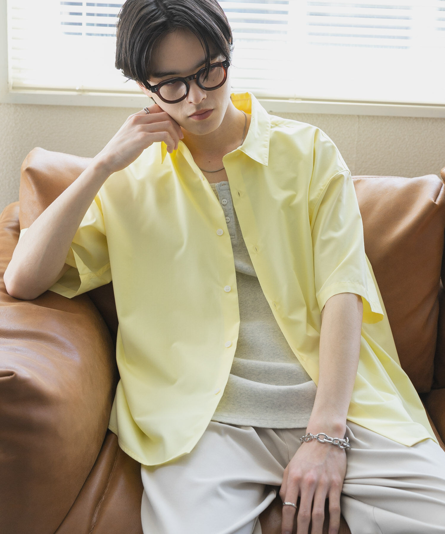 SENSE OF PLACE by URBAN RESEARCH「『ｲｰｼﾞｰｹｱ/速乾/接触冷感』ｺﾝﾌｫｰﾄﾚｷﾞｭﾗｰｶﾗｰｼｮ  」|シャツ・ブラウス|