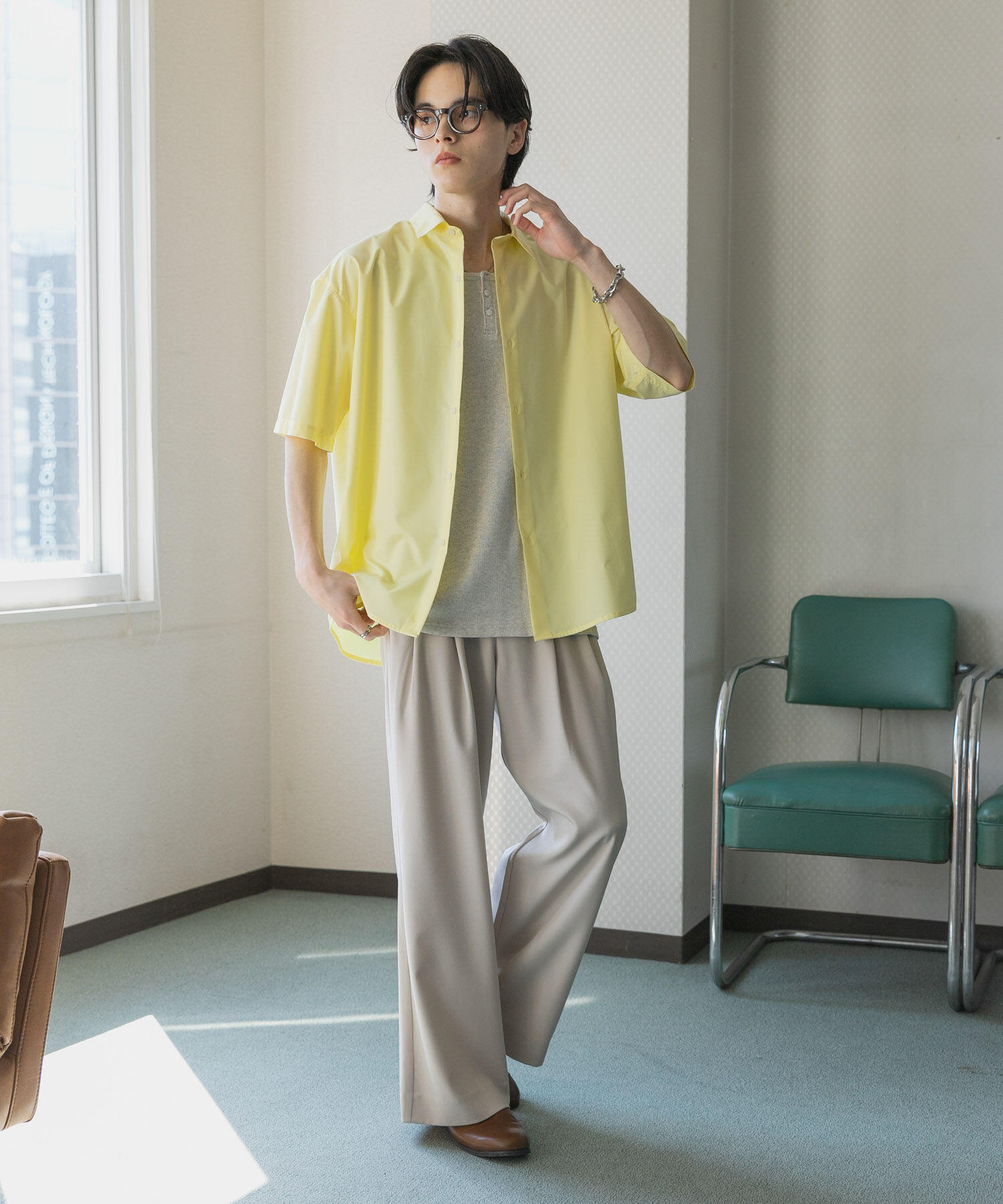 SENSE OF PLACE by URBAN RESEARCH「『ｲｰｼﾞｰｹｱ/速乾/接触冷感』ｺﾝﾌｫｰﾄﾚｷﾞｭﾗｰｶﾗｰｼｮ  」|シャツ・ブラウス|