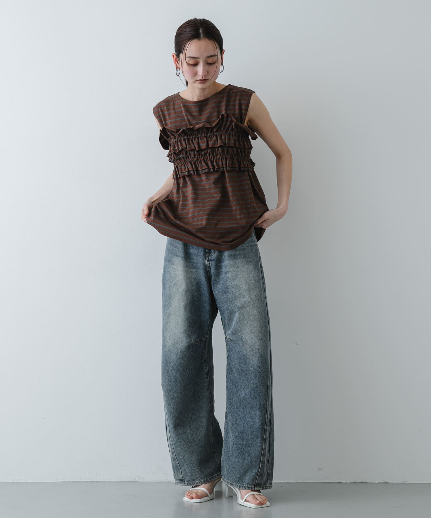 SENSE OF PLACE by URBAN RESEARCH「ボーダーカットビスチェセット」|Tシャツ・カットソー|