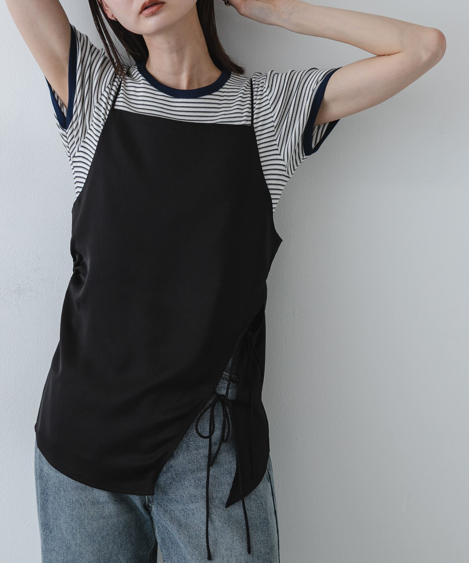 SENSE OF PLACE by URBAN RESEARCH「アシメリボンキャミソール」|キャミソール|