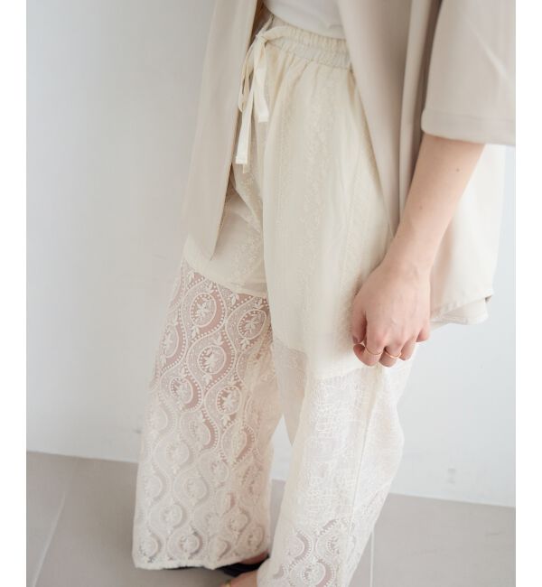  「vaneumレースファブリックドッキングパンツ」|その他|