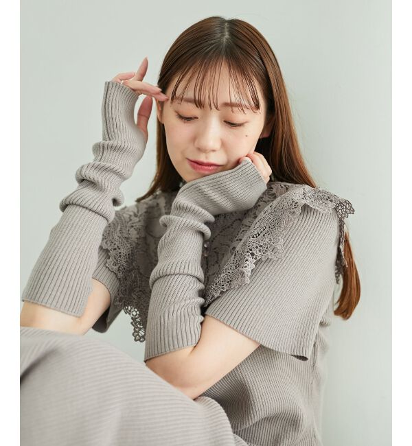 MAJESTICLEGON「レースカラーマルチwayニットワンピ」|その他|