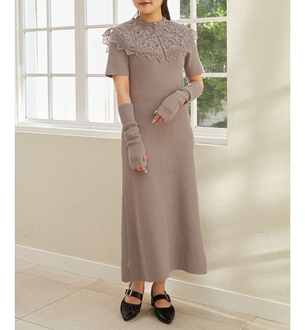 MAJESTICLEGON「レースカラーマルチwayニットワンピ」|その他|