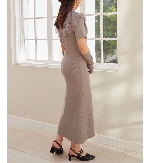 MAJESTICLEGON「レースカラーマルチwayニットワンピ」|その他|