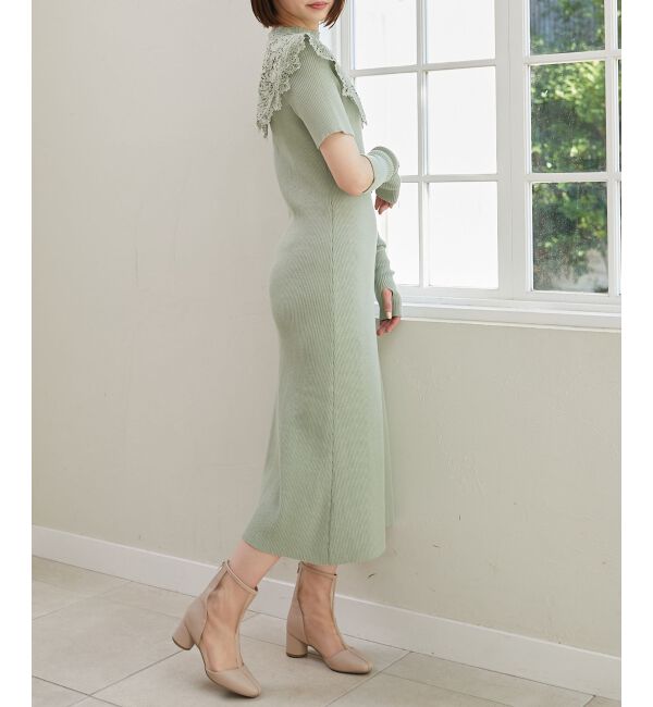 MAJESTICLEGON「レースカラーマルチwayニットワンピ」|その他|