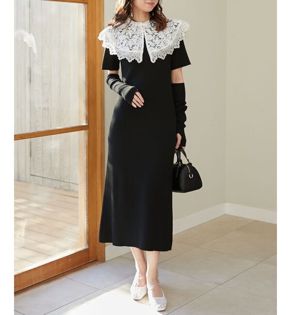 MAJESTICLEGON「レースカラーマルチwayニットワンピ」|その他|