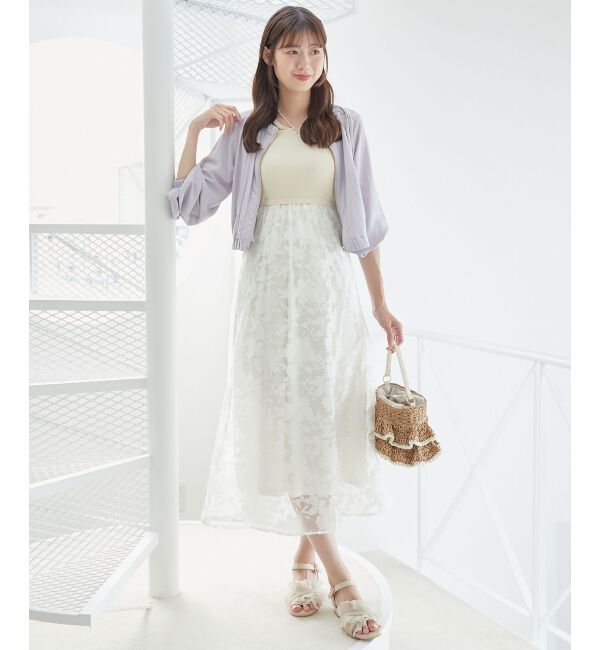 MAJESTICLEGON「レースアップノースリドッキングワンピ」|ワンピース|