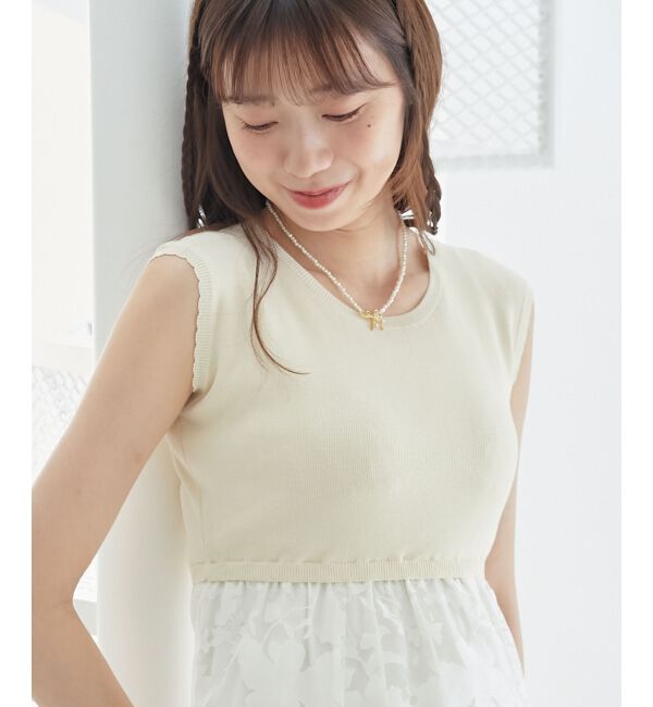 MAJESTICLEGON「レースアップノースリドッキングワンピ」|ワンピース|