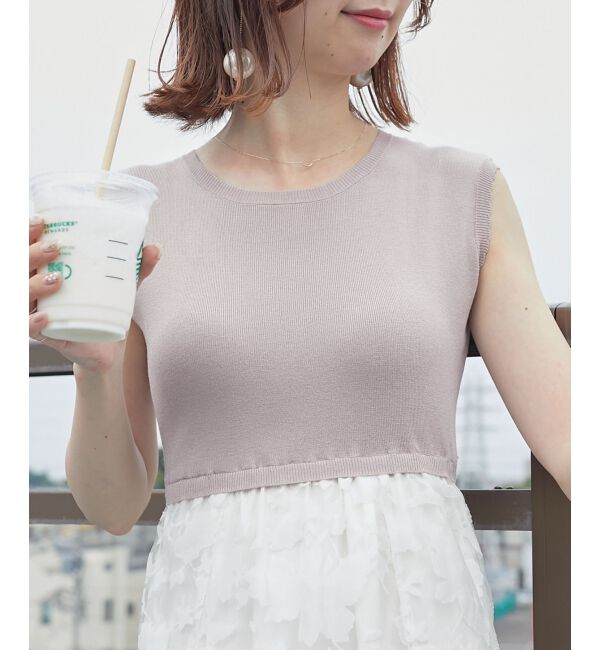 MAJESTICLEGON「レースアップノースリドッキングワンピ」|ワンピース|