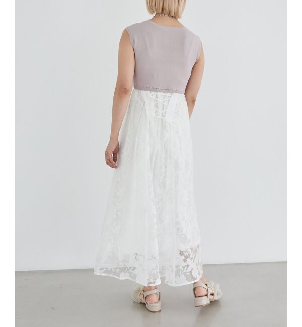 MAJESTICLEGON「レースアップノースリドッキングワンピ」|ワンピース|