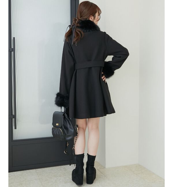 MAJESTICLEGON「2wayフェイクファーカラーフレアコート」|その他|