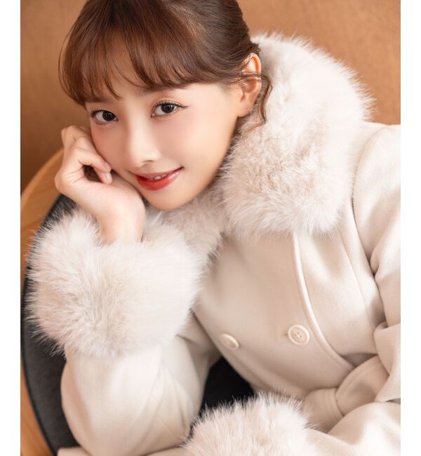 MAJESTICLEGON「2wayフェイクファーカラーフレアコート」|その他|