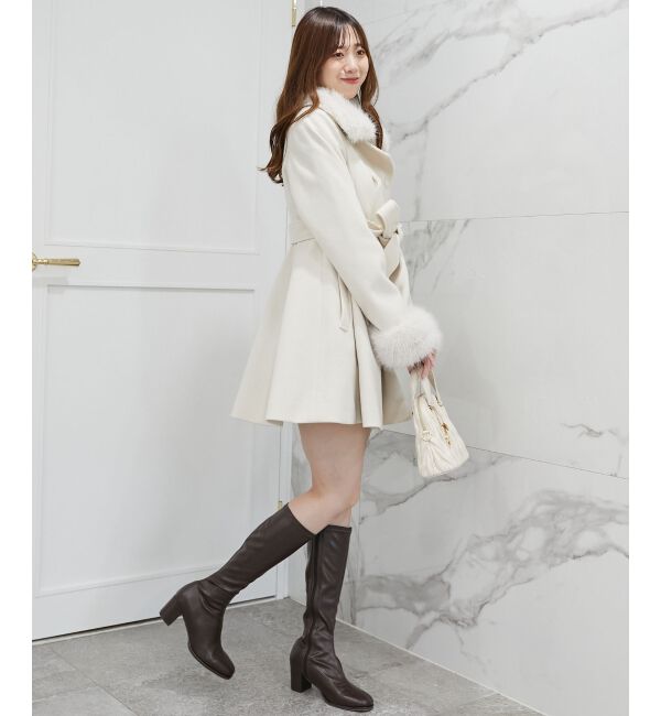 MAJESTICLEGON「2wayフェイクファーカラーフレアコート」|その他|
