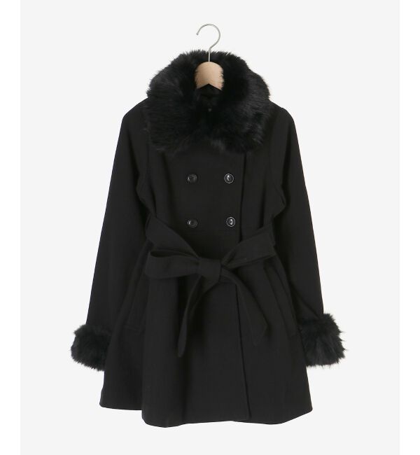 MAJESTICLEGON「2wayフェイクファーカラーフレアコート」|その他|