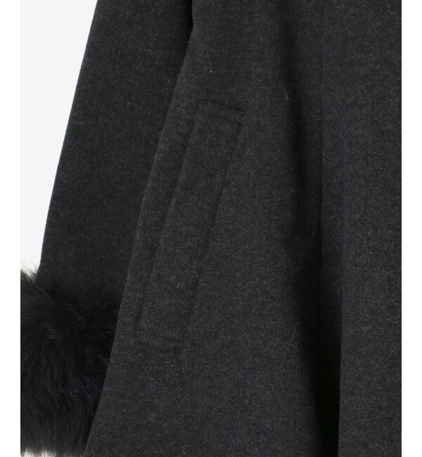 MAJESTICLEGON「2wayフェイクファーカラーフレアコート」|その他|