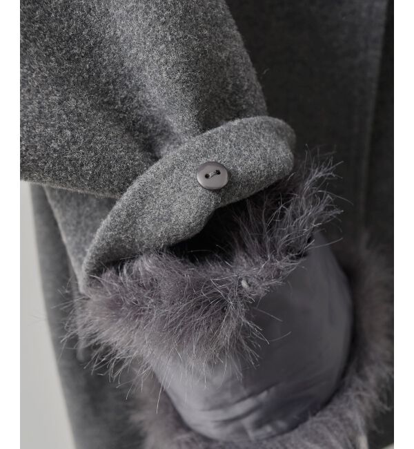 MAJESTICLEGON「2wayフェイクファーカラーフレアコート」|その他|