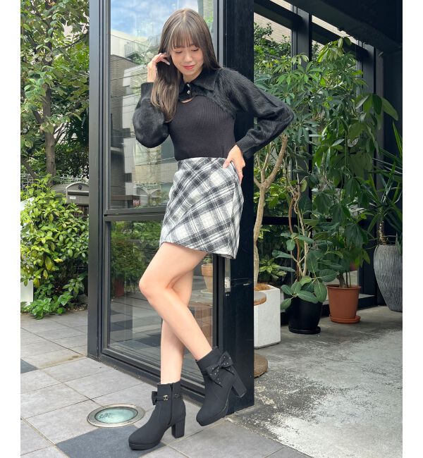  「3WAYビジューリボンブーツ」|ショートブーツ|