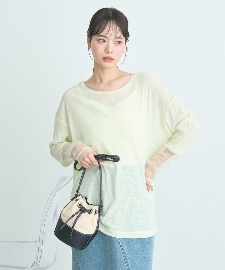 earth music&ecology「ラメシアースリーブプルオーバー」|Tシャツ・カットソー|