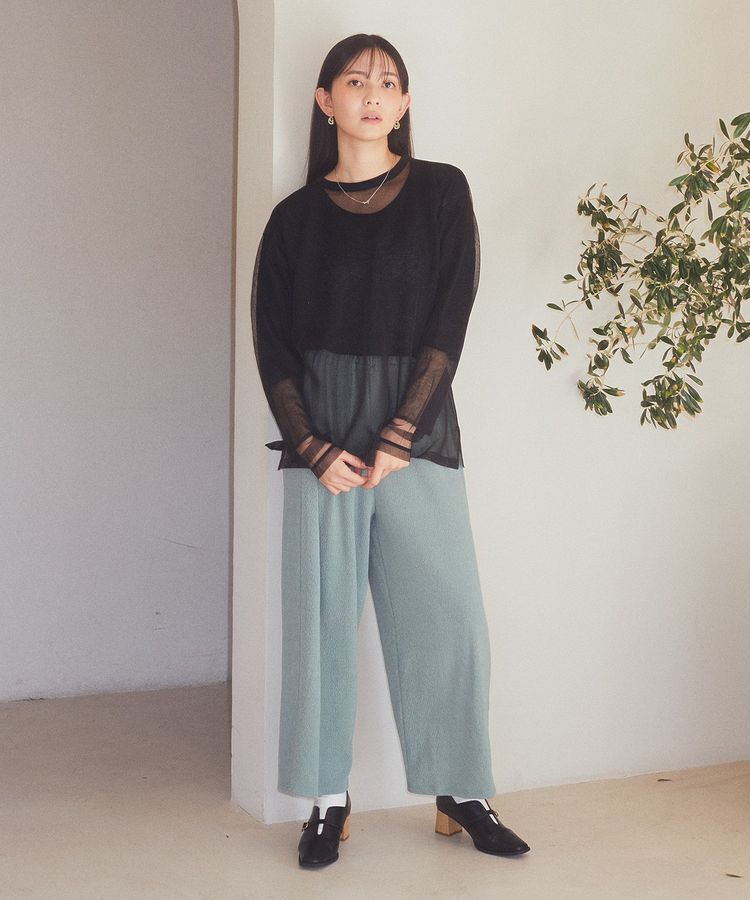 earth music&ecology「ラメシアースリーブプルオーバー」|Tシャツ・カットソー|