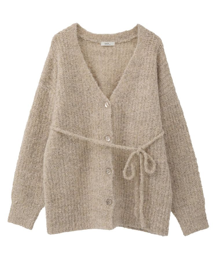 earth music&ecology「MIXカラーブークレカーディガン」|カーディガン|