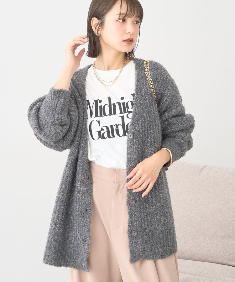 earth music&ecology「MIXカラーブークレカーディガン」|カーディガン|