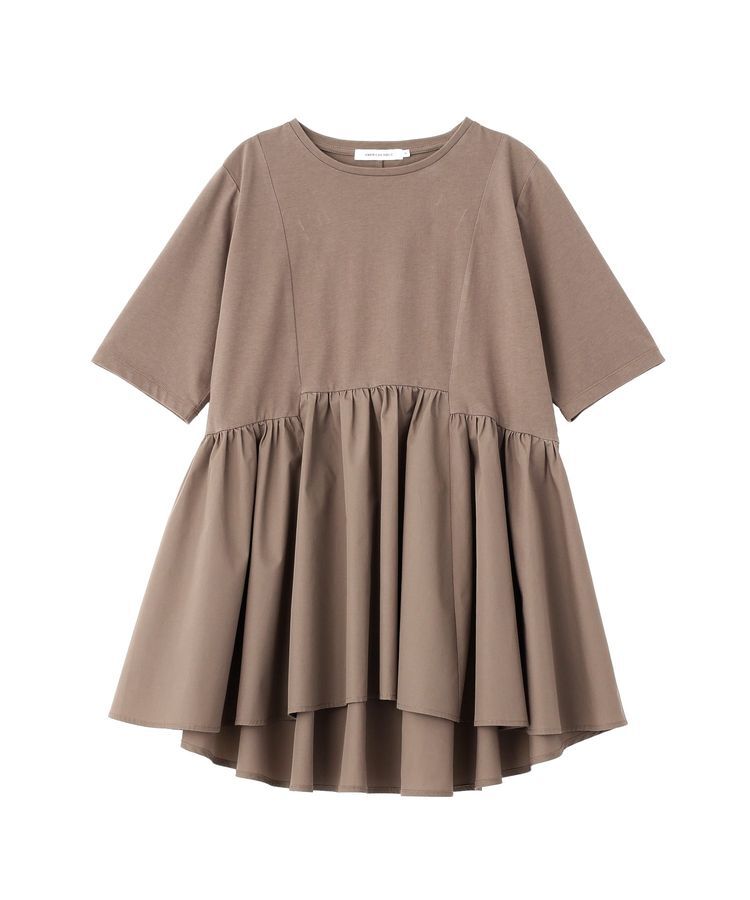 AMERICAN HOLIC「布帛切替ペプラム半袖プルオーバー」|Tシャツ・カットソー|